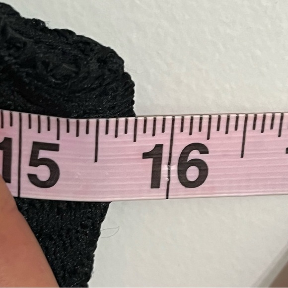 ASTR The Label Textured Crochet Lace Floral Sheath Dress Sleeveless Black Sz S - Picture 6 of 12